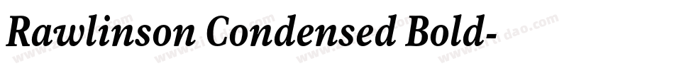 Rawlinson Condensed Bold字体转换
